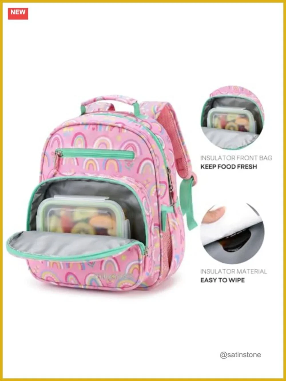 Kids Lightweight Backpack, Elementary School Bookbag, 12L Daypack with Whistle